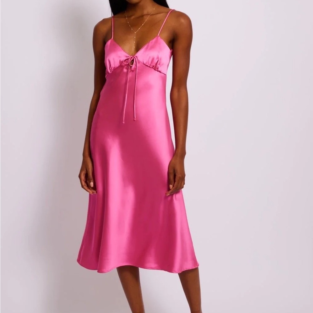 Pink slip dress